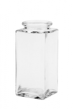 Korkenglas 100ml quadratisch hoch  Lieferung ohne Kork, bei Bedarf bitte separat bestellen!